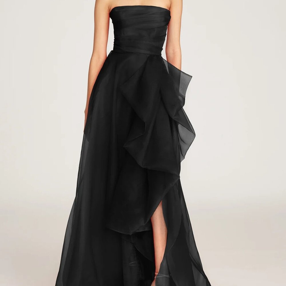 Teresa Strapless Draped Gown- THEIA